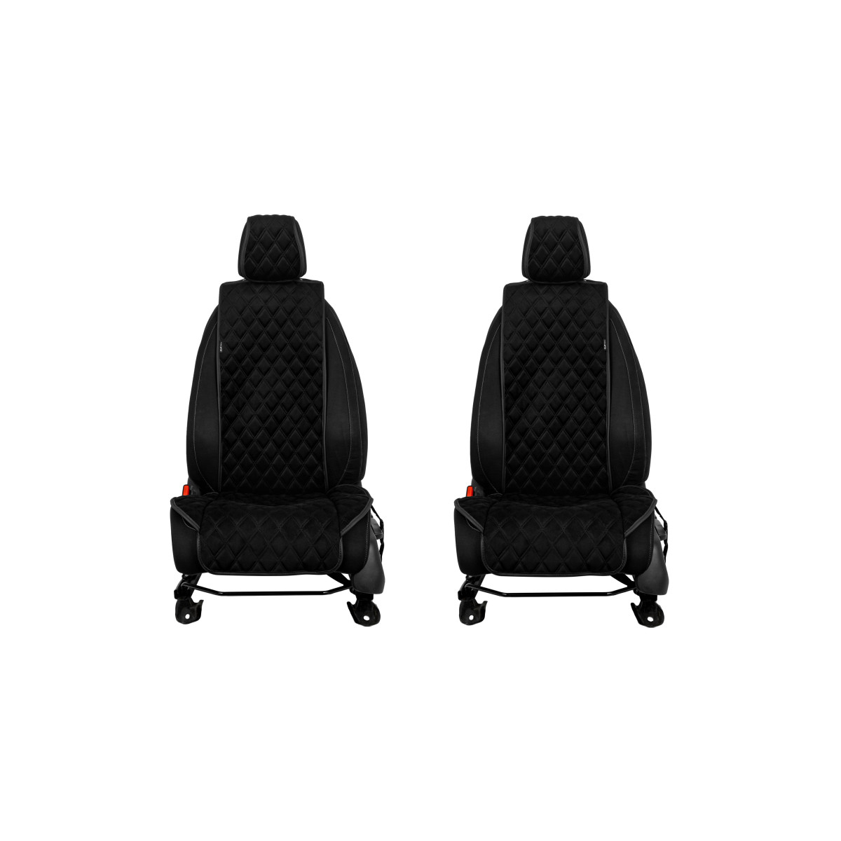 EVAtech Standard Seat Covers, 2 pcs - black / black edges / black stitches EVAtech Standard Seat Covers, 2 pcs - black / black edges / black stitches