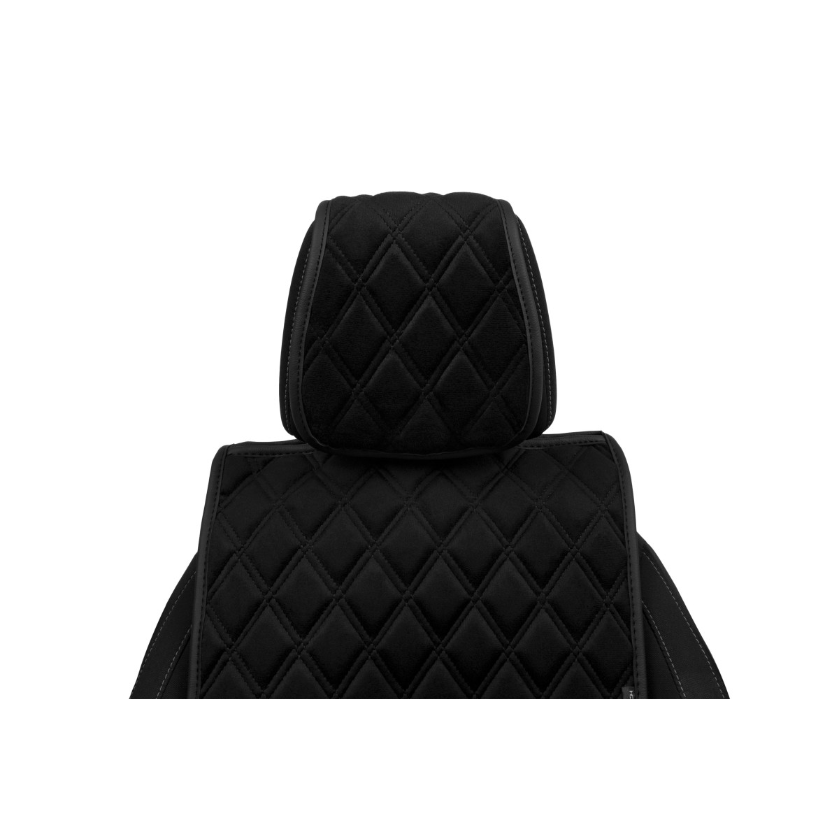 EVAtech Standard Seat Covers, 2 pcs - black / black edges / black stitches EVAtech Standard Seat Covers, 2 pcs - black / black edges / black stitches