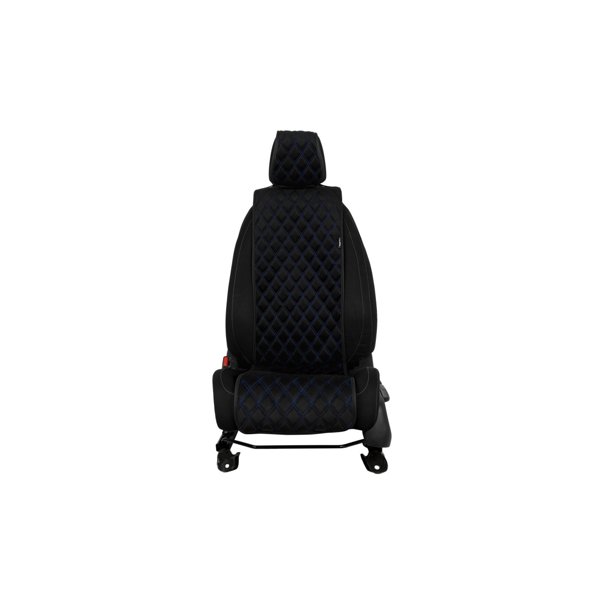 EVAtech Basic Seat Cover, 1 pcs - black / black edges / blue stitches
