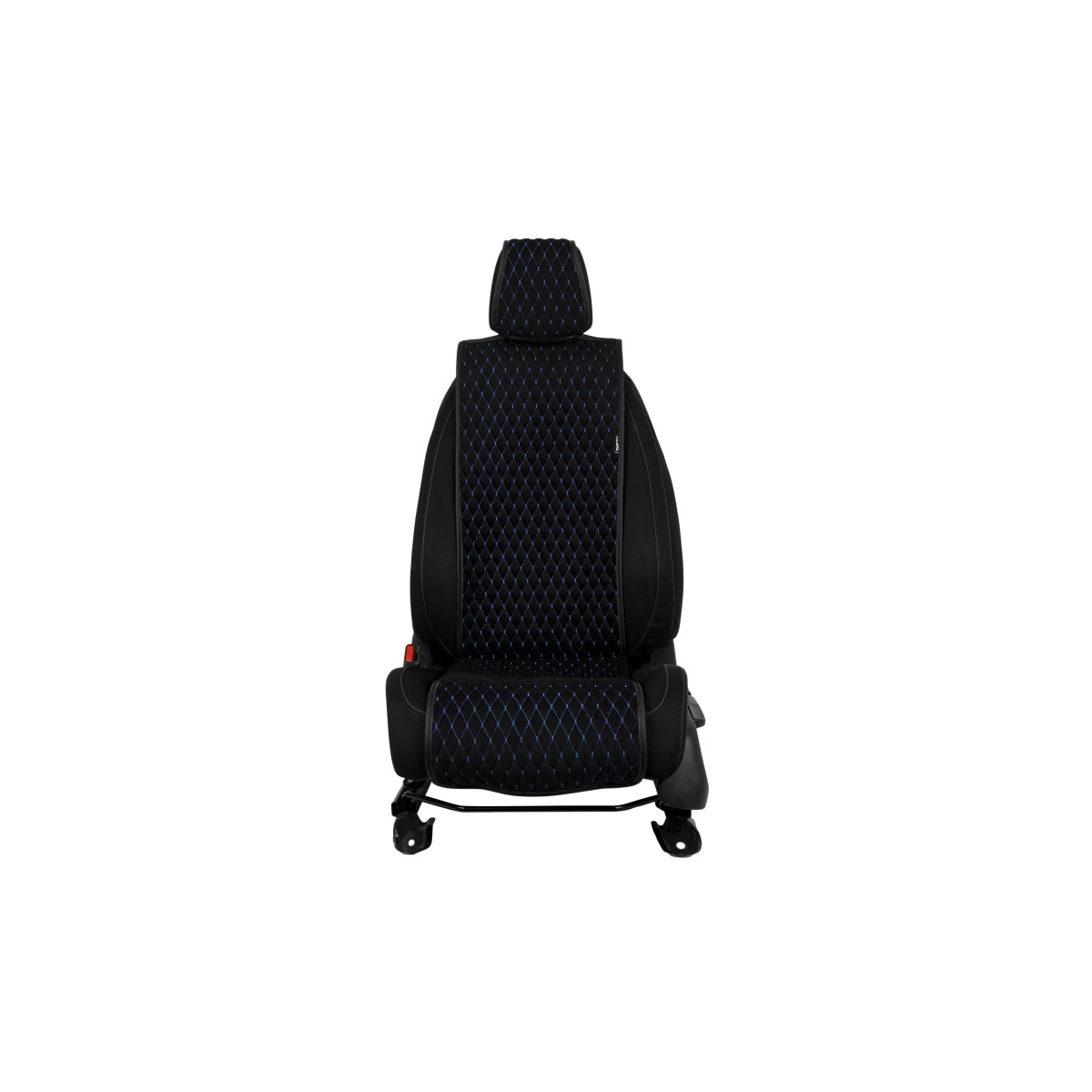 EVAtech Basic Seat Cover, 1 pcs - black / black edges / blue stitches