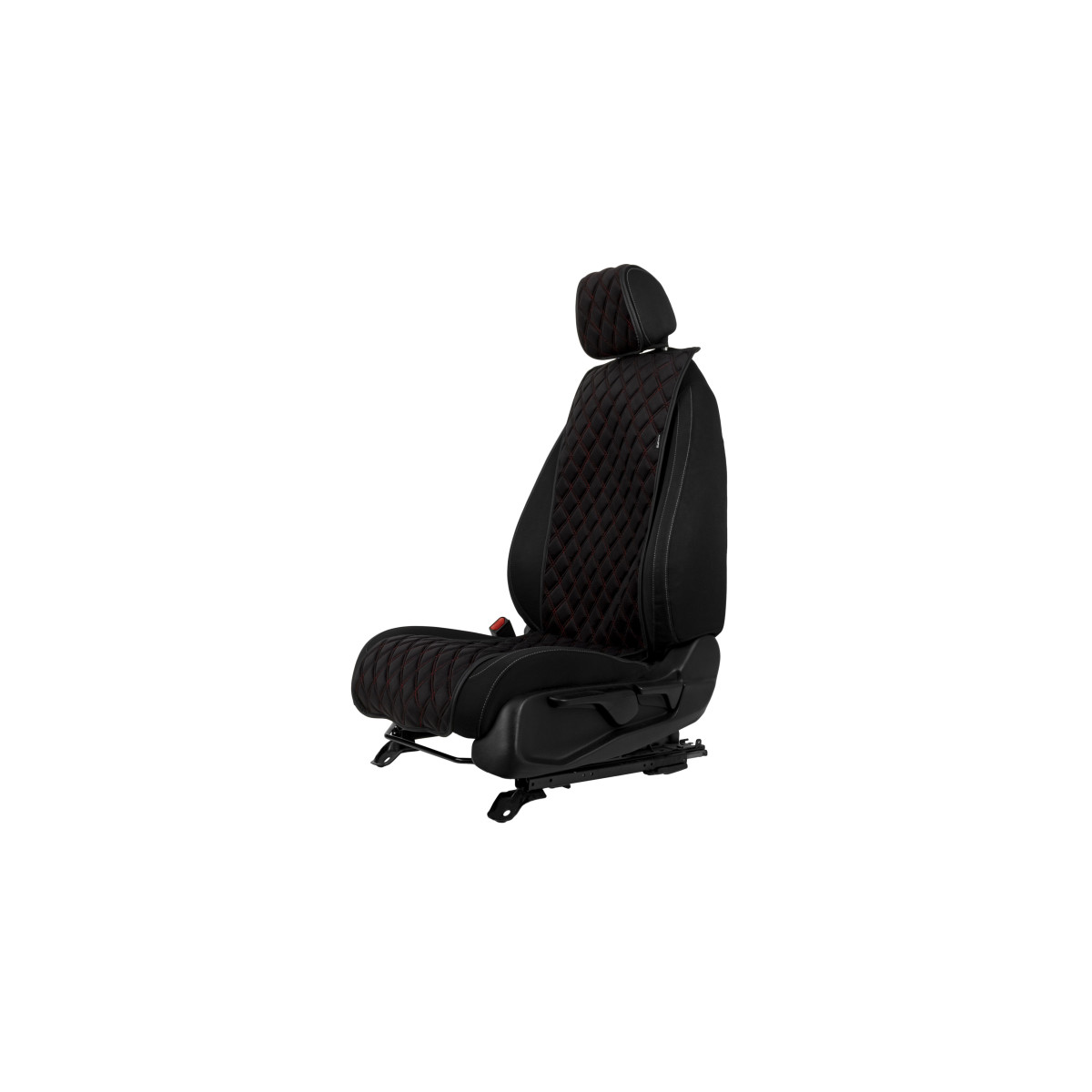 EVAtech Basic Seat Cover, 1 pcs - black / black edges / red stitches EVAtech Basic Seat Cover, 1 pcs - black / black edges / red stitches