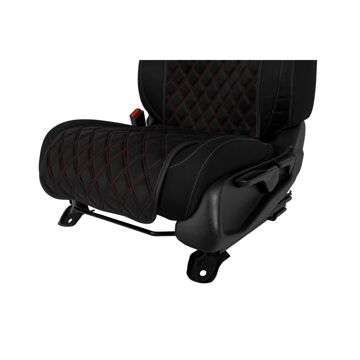 EVAtech Basic Seat Cover, 1 pcs - black / black edges / red stitches EVAtech Basic Seat Cover, 1 pcs - black / black edges / red stitches