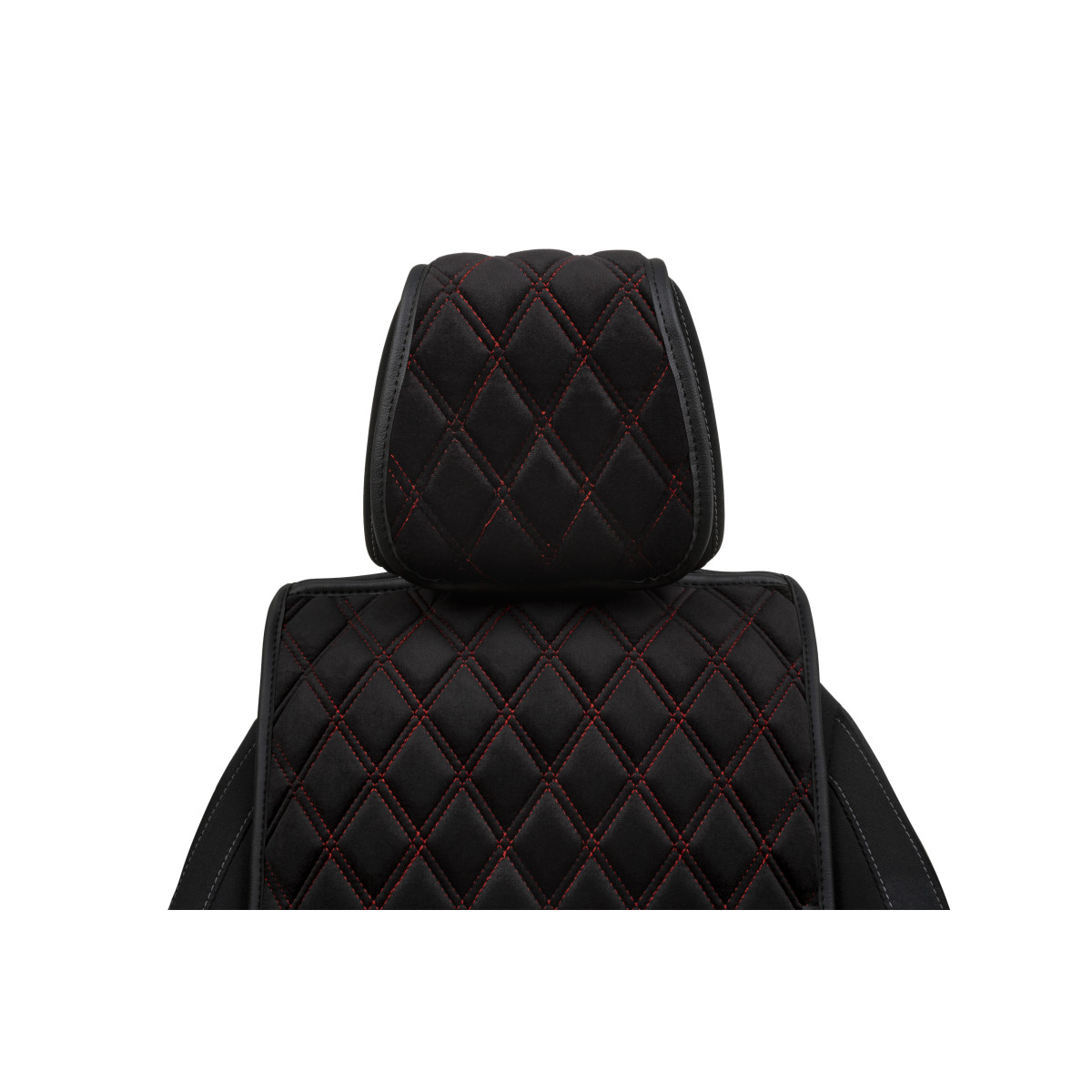 EVAtech Basic Seat Cover, 1 pcs - black / black edges / red stitches EVAtech Basic Seat Cover, 1 pcs - black / black edges / red stitches