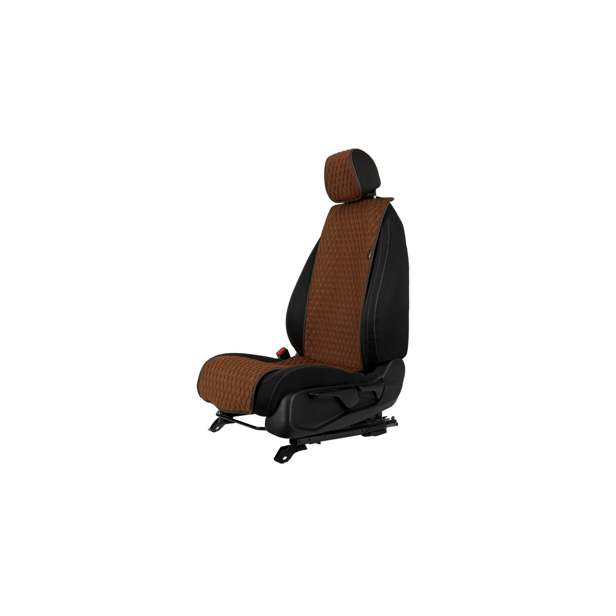 EVAtech Basic Seat Cover, 1 pcs - brown / brown edges / brown stitches