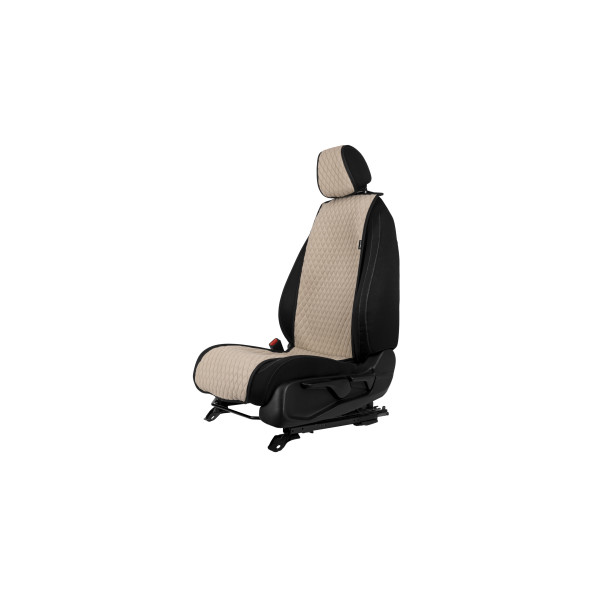 EVAtech Basic Seat Cover, 1 pcs - beige / black edges / beige stitches