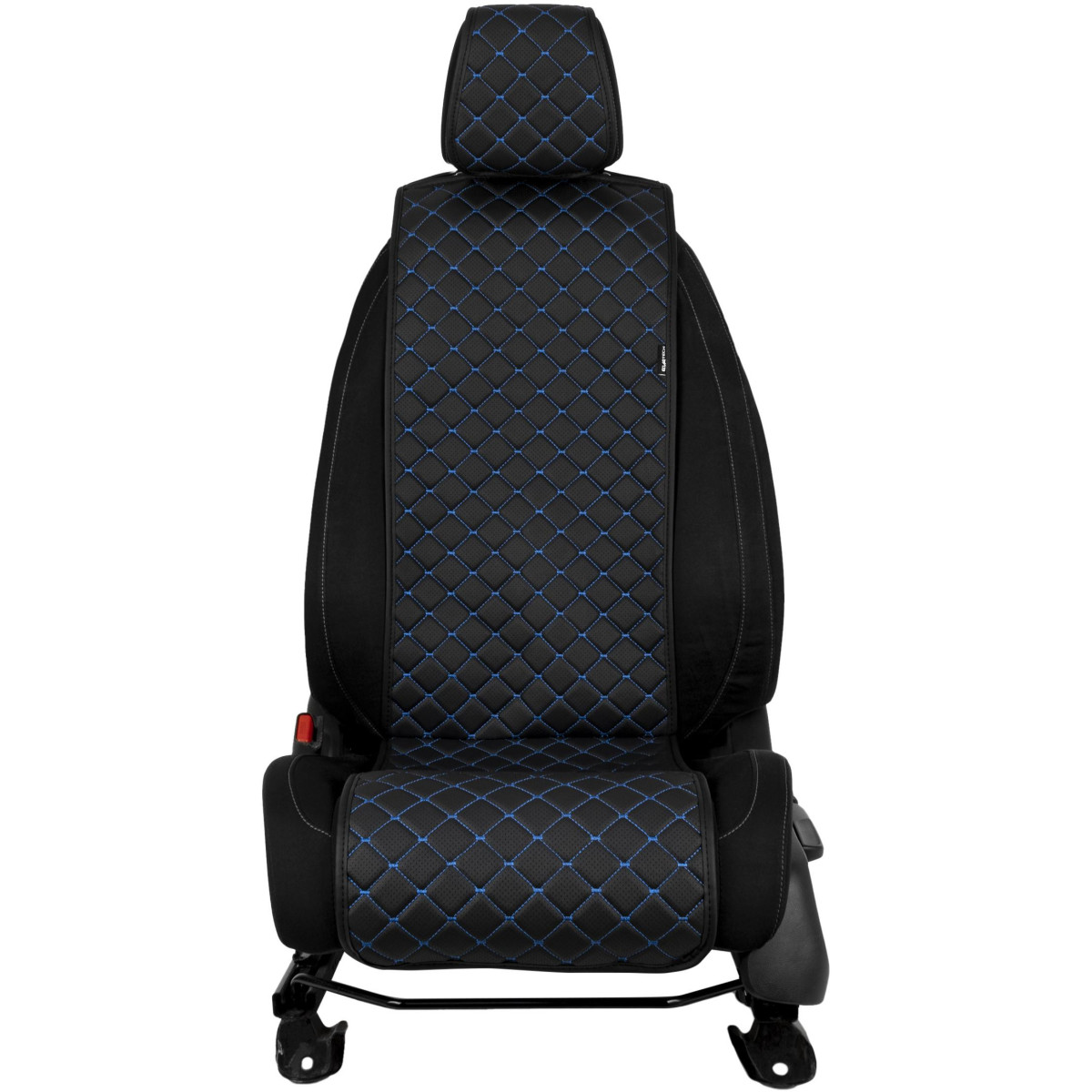 EVAtech ECO Basic Seat Cover, 1 pcs - black / black edges / blue stitches