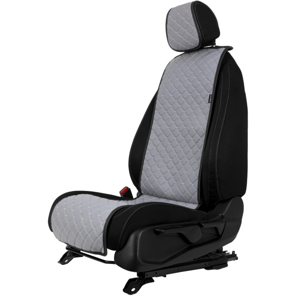 EVAtech ECO Basic Seat Cover, 1 pcs - grey / black edges / gray stitches