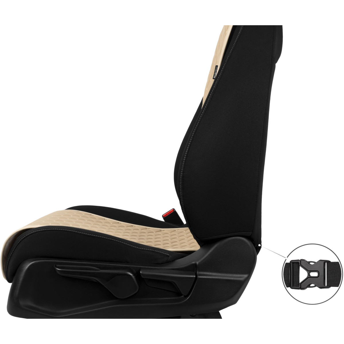 EVAtech ECO Basic Seat Cover, 1 pcs - beige / beige edges / beige stitches EVAtech ECO Basic Seat Cover, 1 pcs - beige / beige edges / beige stitches