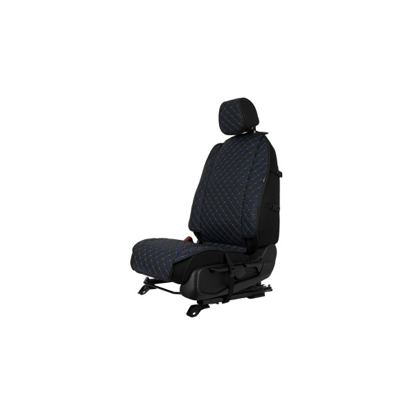 EVAtech ECO Max Seat Cover, 1 pcs - black / black edges / blue stitches