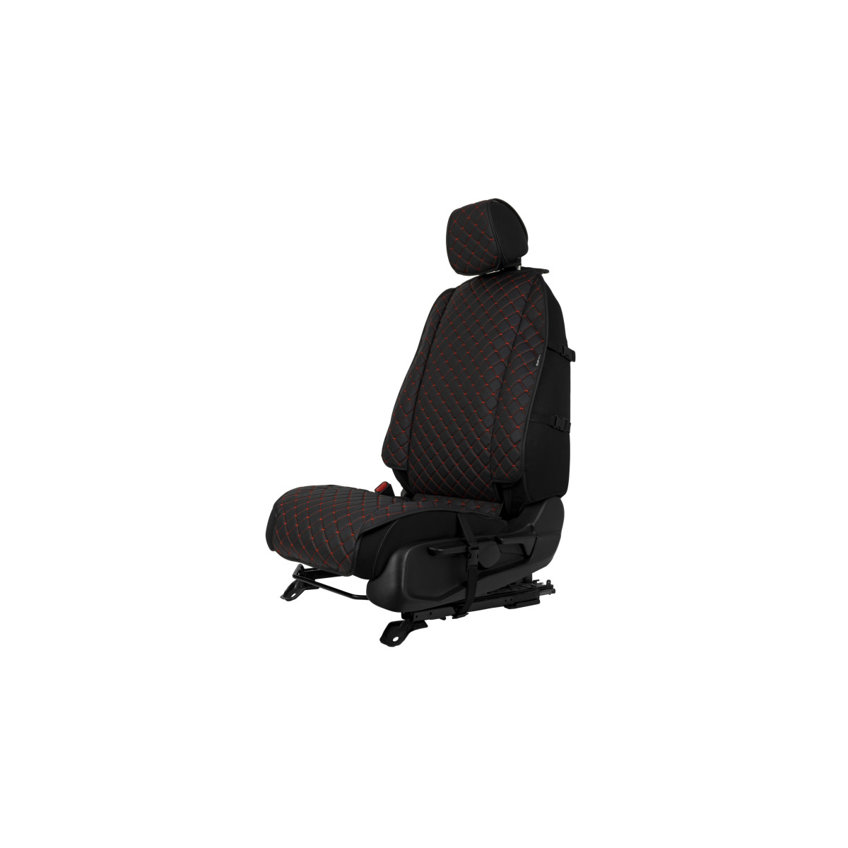EVAtech ECO Max Seat Cover, 1 pcs - black / black edges / red stitches EVAtech ECO Max Seat Cover, 1 pcs - black / black edges / red stitches
