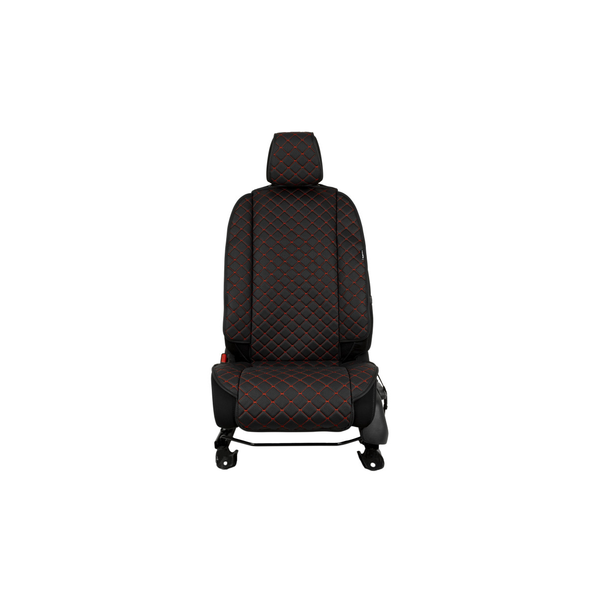 EVAtech ECO Max Seat Cover, 1 pcs - black / black edges / red stitches EVAtech ECO Max Seat Cover, 1 pcs - black / black edges / red stitches