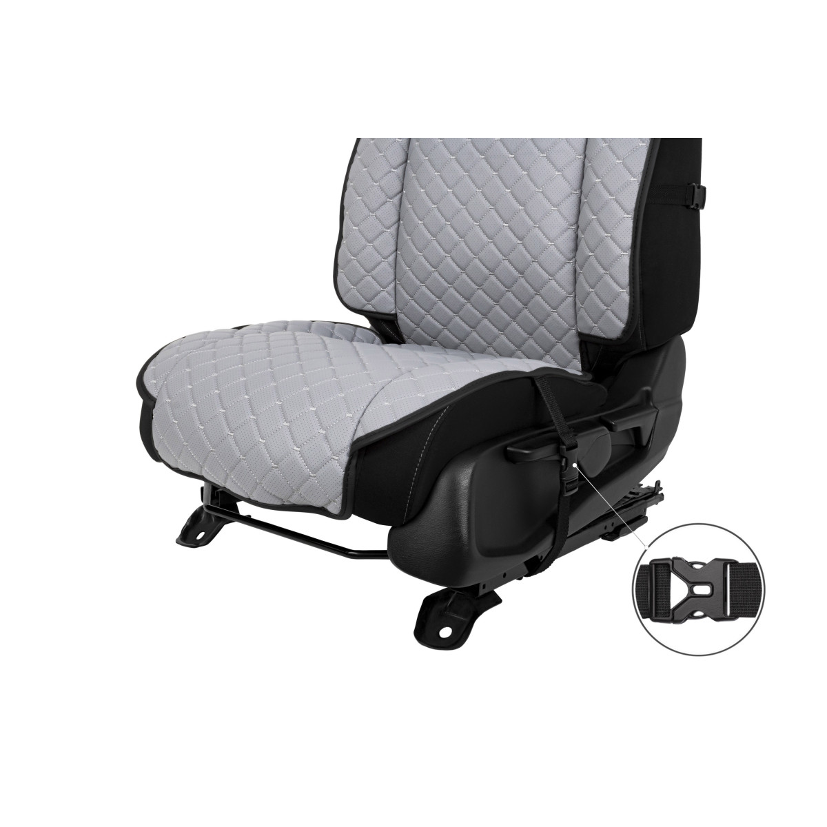 EVAtech ECO Max Seat Cover, 1 pcs - grey / black edges / gray stitches EVAtech ECO Max Seat Cover, 1 pcs - grey / black edges / gray stitches