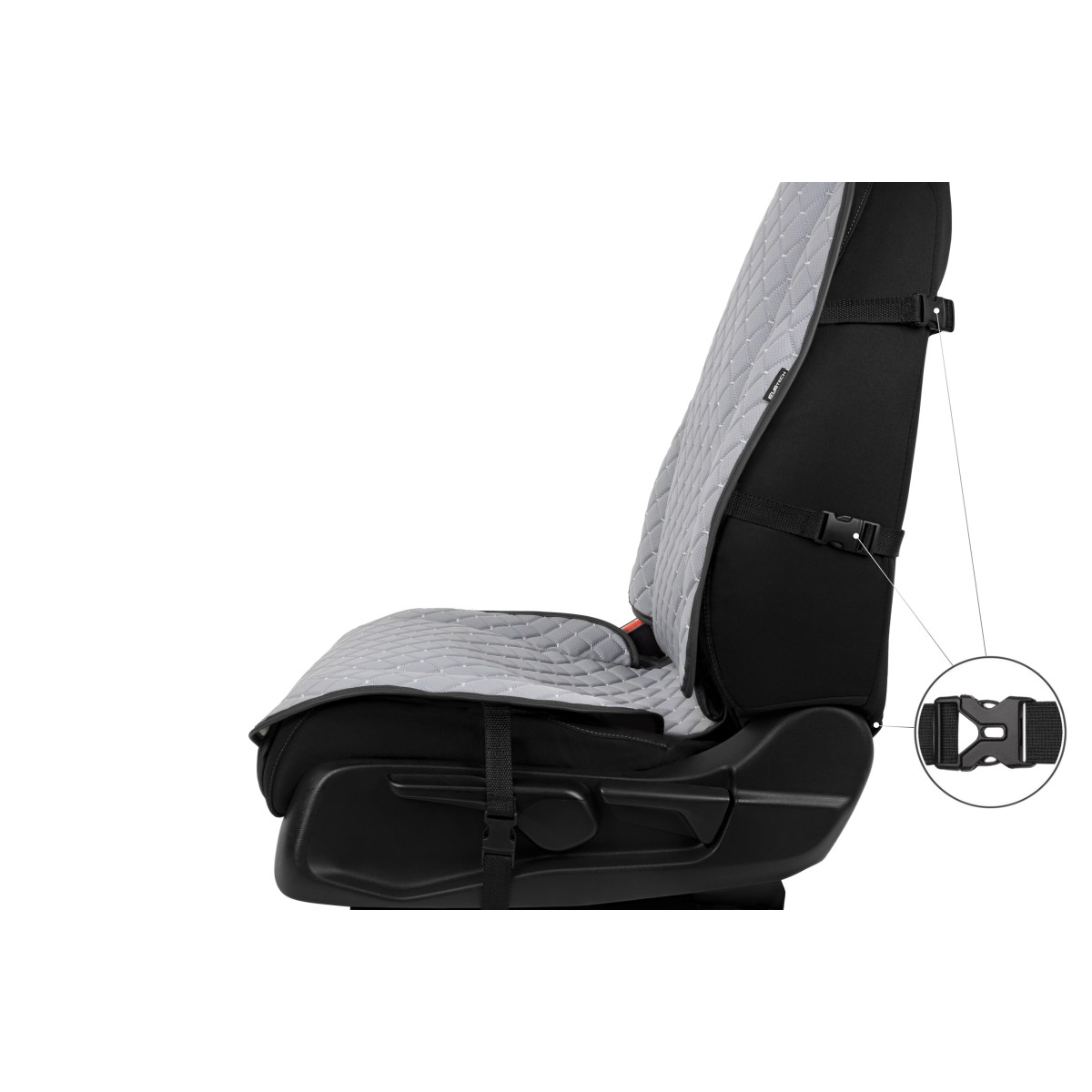 EVAtech ECO Max Seat Cover, 1 pcs - grey / black edges / gray stitches EVAtech ECO Max Seat Cover, 1 pcs - grey / black edges / gray stitches