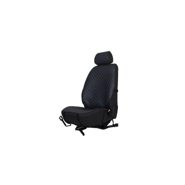 EVAtech ECO PRO Car Seat Cover, 1 pcs - black / black edges / blue stitches
