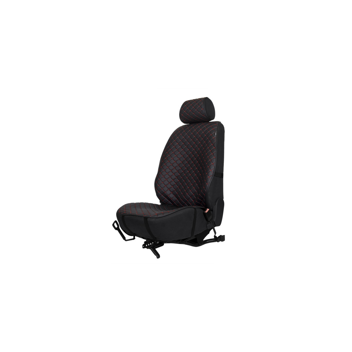 EVAtech ECO PRO Car Seat Cover, 1 pcs - black / black edges / red stitches