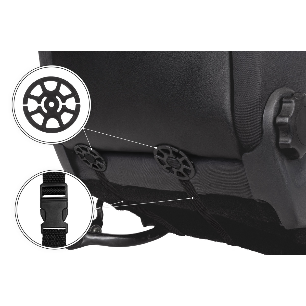 EVAtech ECO PRO Car Seat Cover, 1 pcs - black / black edges / red stitches