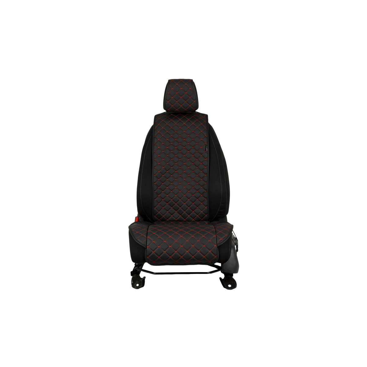 EVAtech ECO Standard Seat Cover, 1 pcs - black / black edges / red stitches
