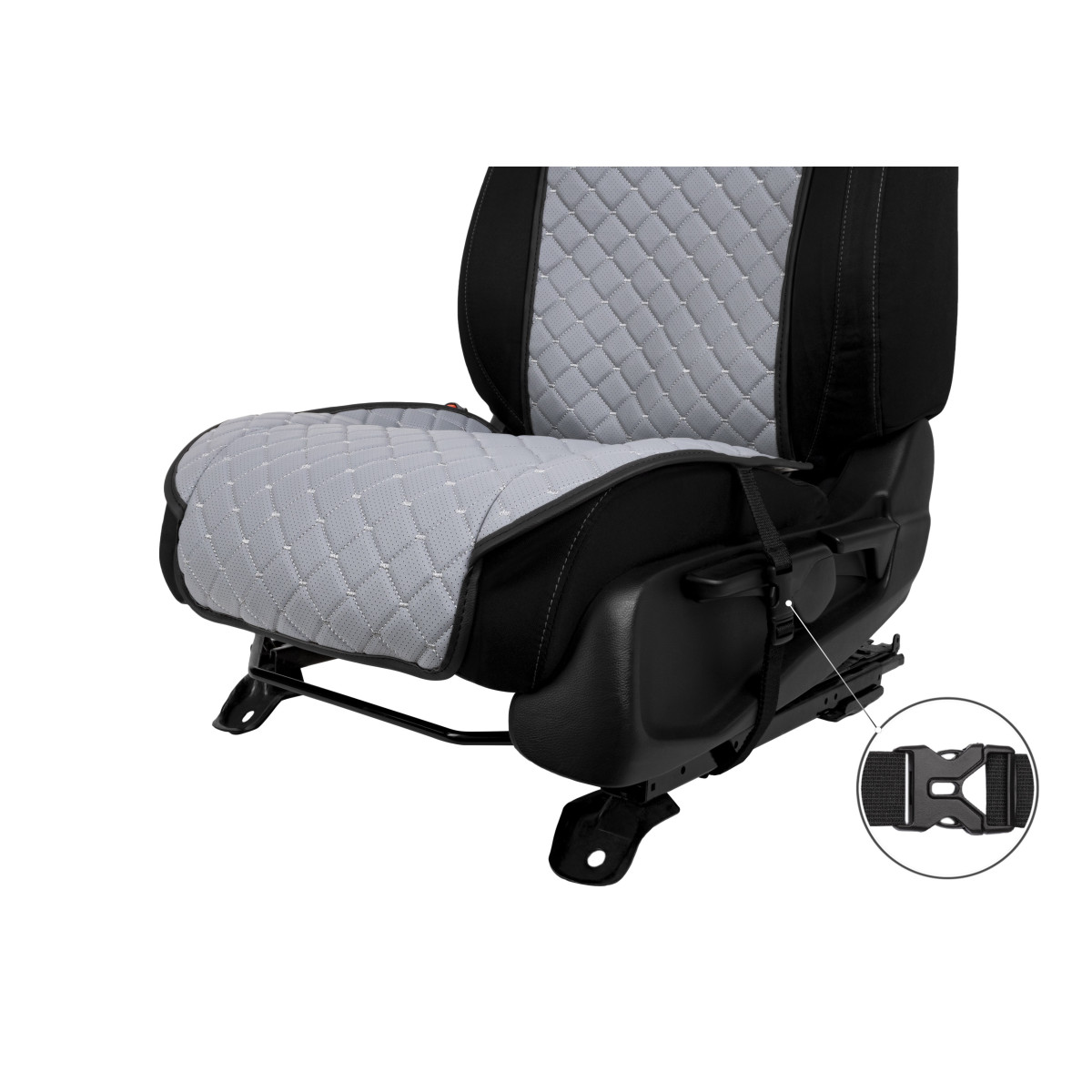 EVAtech ECO Standard Seat Cover, 1 pcs - grey / black edges / gray stitches EVAtech ECO Standard Seat Cover, 1 pcs - grey / black edges / gray stitches