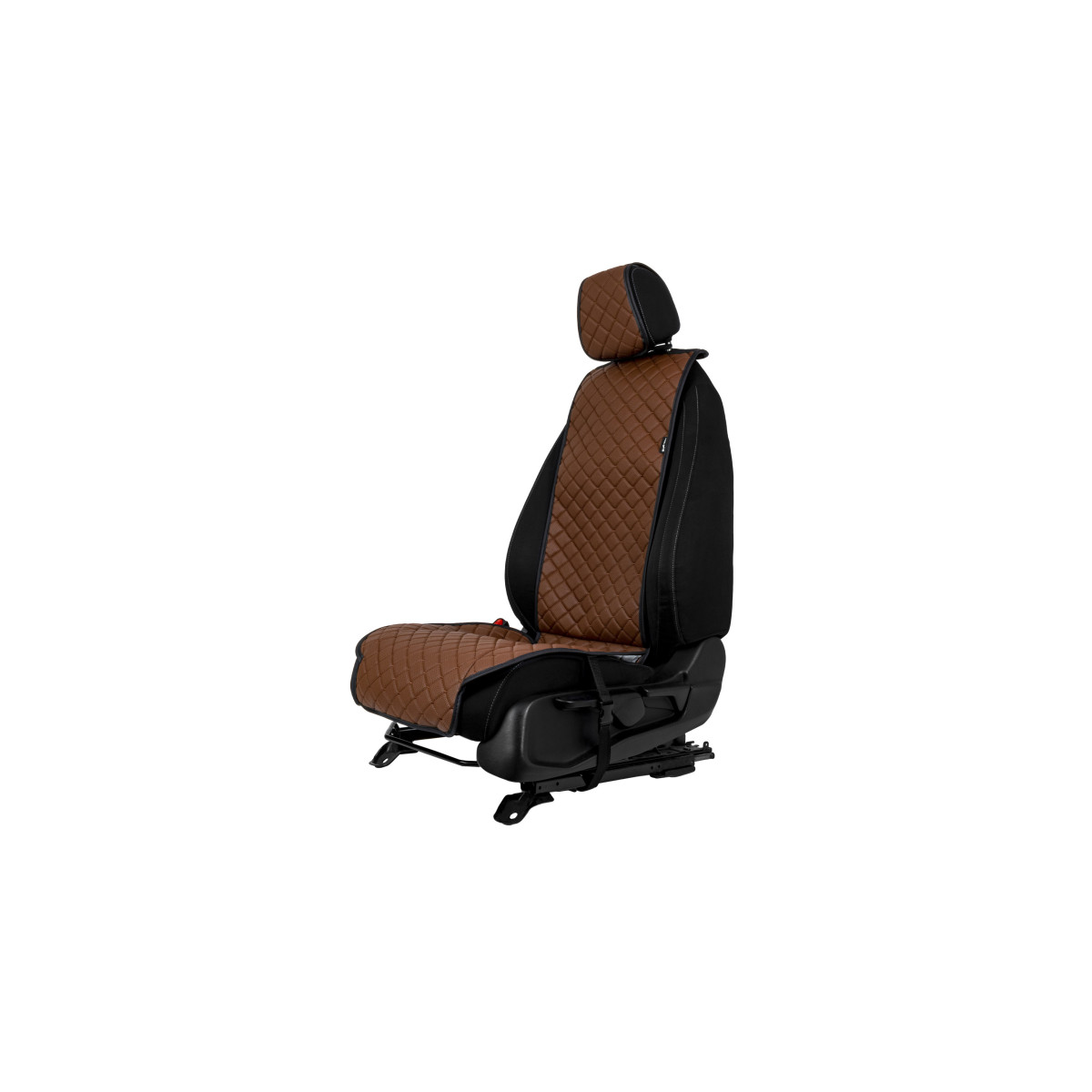 EVAtech ECO Standard Seat Cover, 1 pcs - brown / black edges / brown stitches