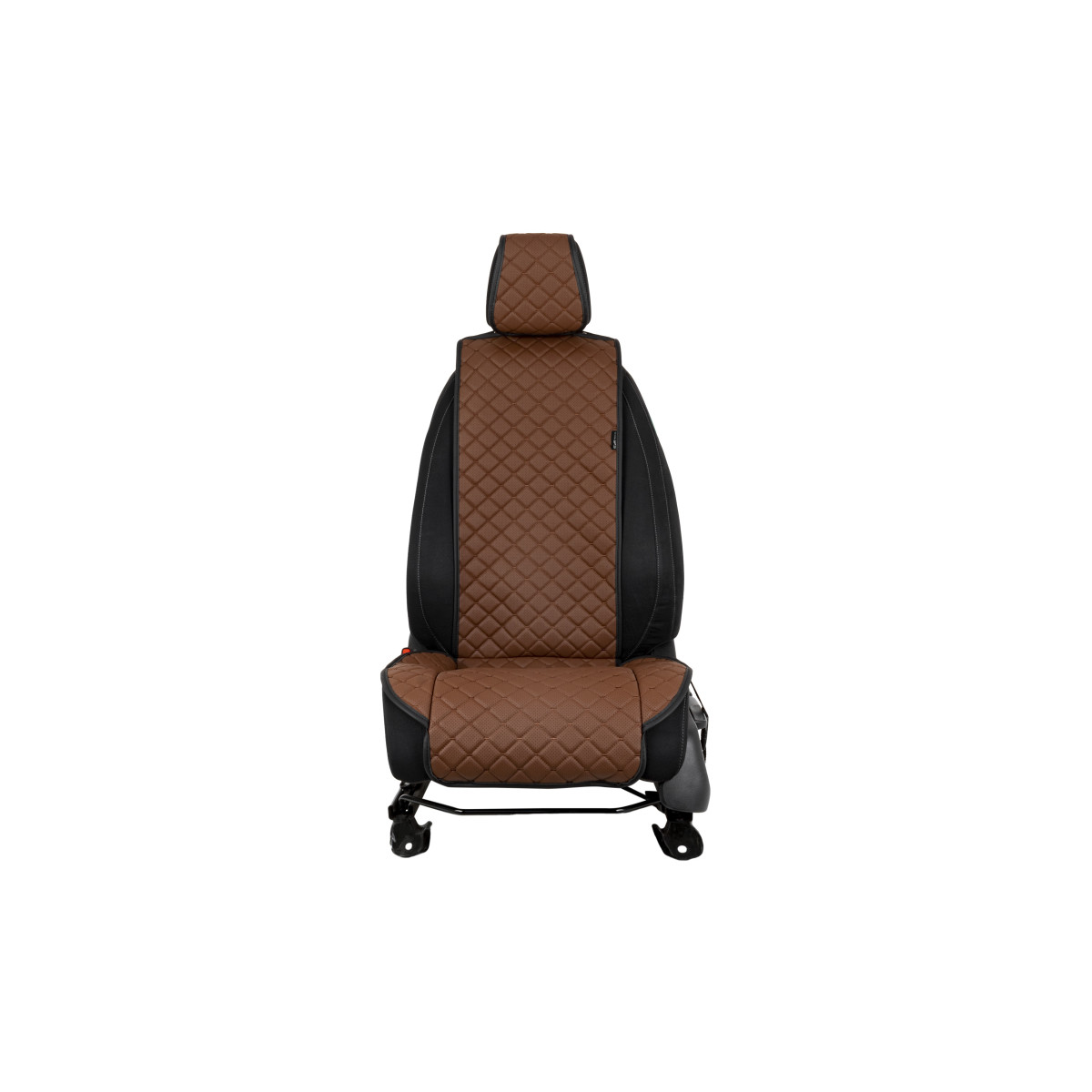 EVAtech ECO Standard Seat Cover, 1 pcs - brown / black edges / brown stitches