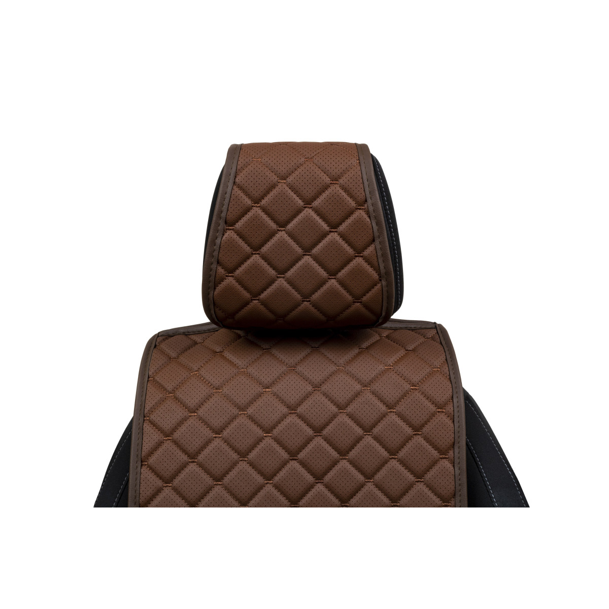 EVAtech ECO Standard Seat Cover, 1 pcs  - brown / brown edges / brown stitches