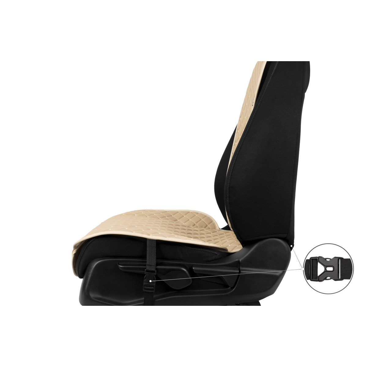 EVAtech ECO Standard Seat Cover, 1 pcs - beige / beige edges / beige stitches