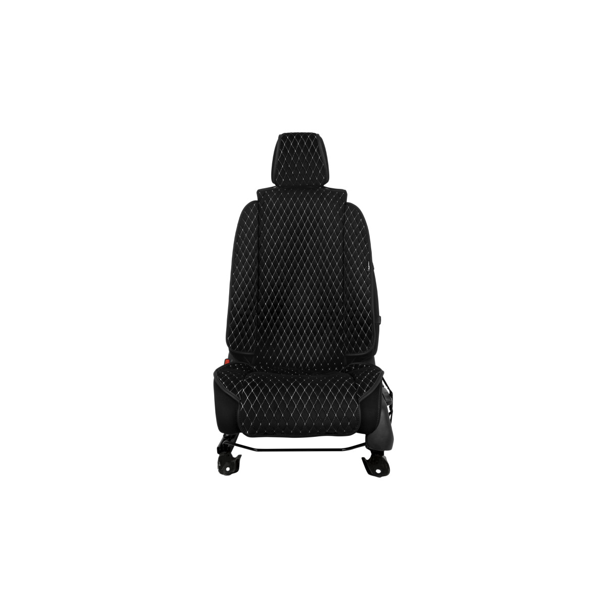 EVAtech Max Seat Cover, 1 pcs - black / black edges / white stitches EVAtech Max Seat Cover, 1 pcs - black / black edges / white stitches