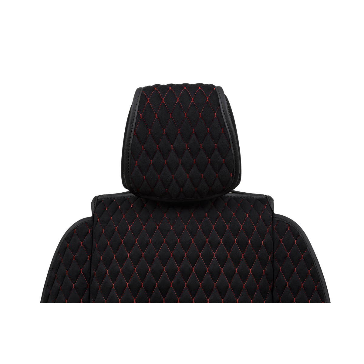 EVAtech Max Seat Cover, 1 pcs - black / black edges / red stitches EVAtech Max Seat Cover, 1 pcs - black / black edges / red stitches