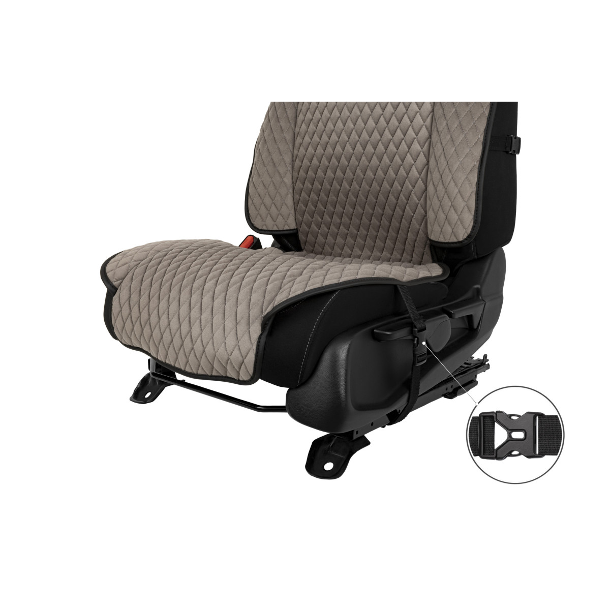 EVAtech Max Seat Cover, 1 pcs - grey / black edges / gray stitches EVAtech Max Seat Cover, 1 pcs - grey / black edges / gray stitches