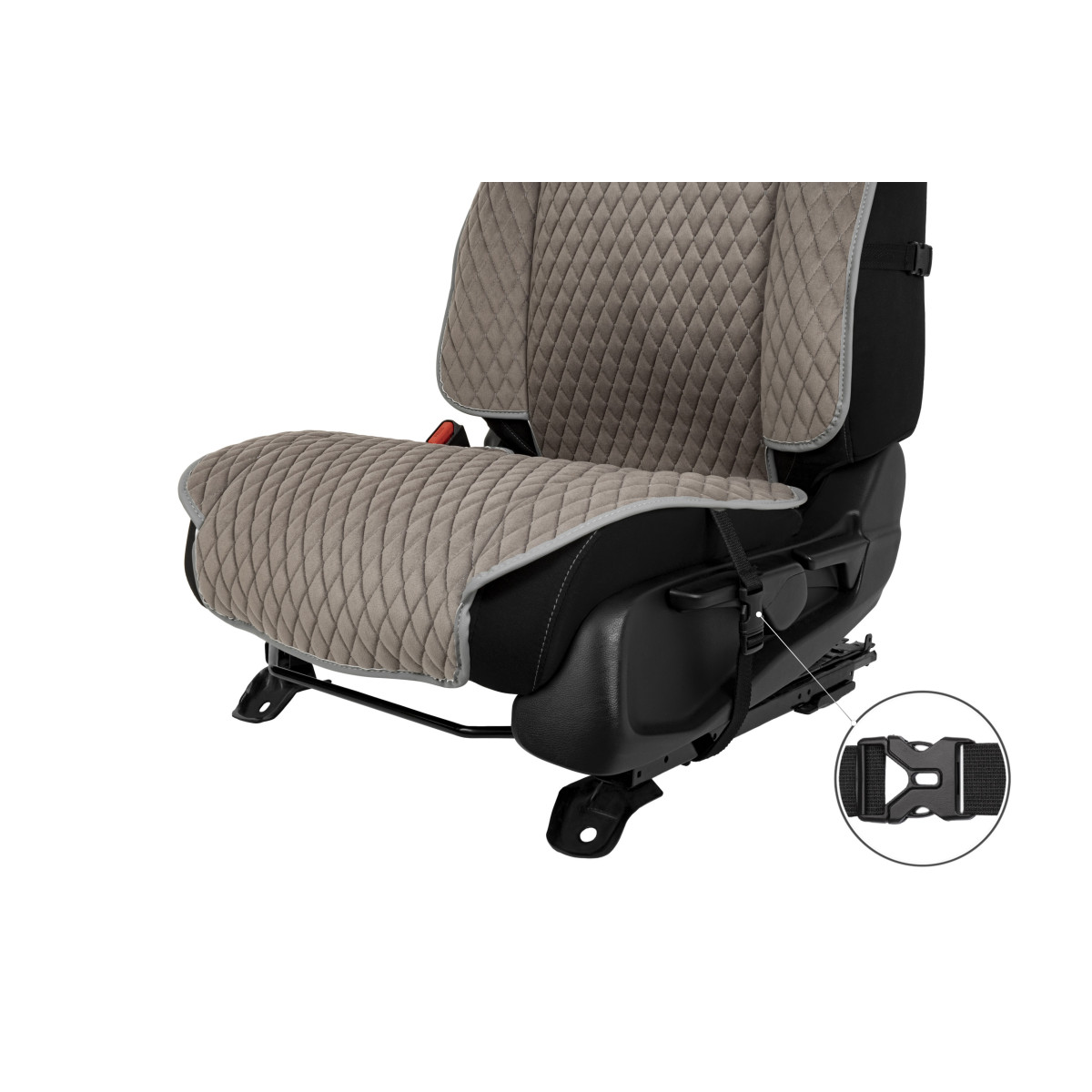 EVAtech Max Seat Cover, 1 pcs - grey / gray edges / gray stitches EVAtech Max Seat Cover, 1 pcs - grey / gray edges / gray stitches