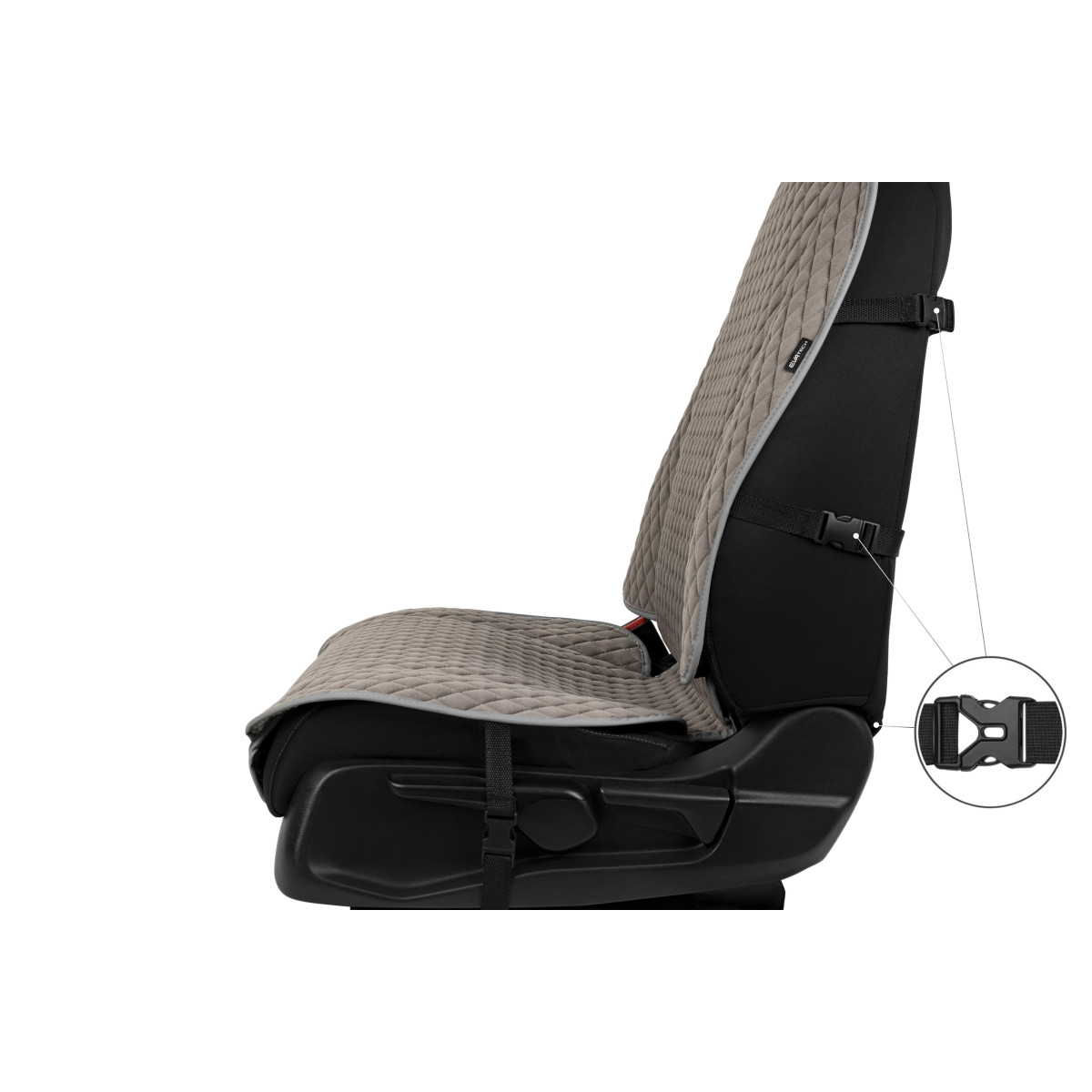 EVAtech Max Seat Cover, 1 pcs - grey / gray edges / gray stitches EVAtech Max Seat Cover, 1 pcs - grey / gray edges / gray stitches