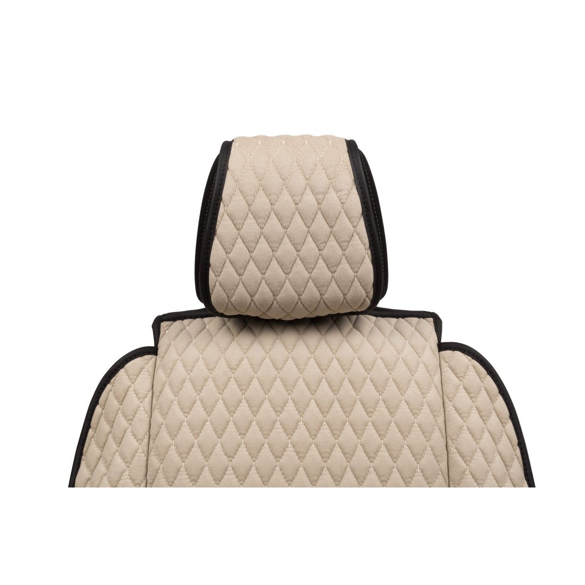 EVAtech Max Seat Cover, 1 pcs - beige / black edges / beige stitches EVAtech Max Seat Cover, 1 pcs - beige / black edges / beige stitches