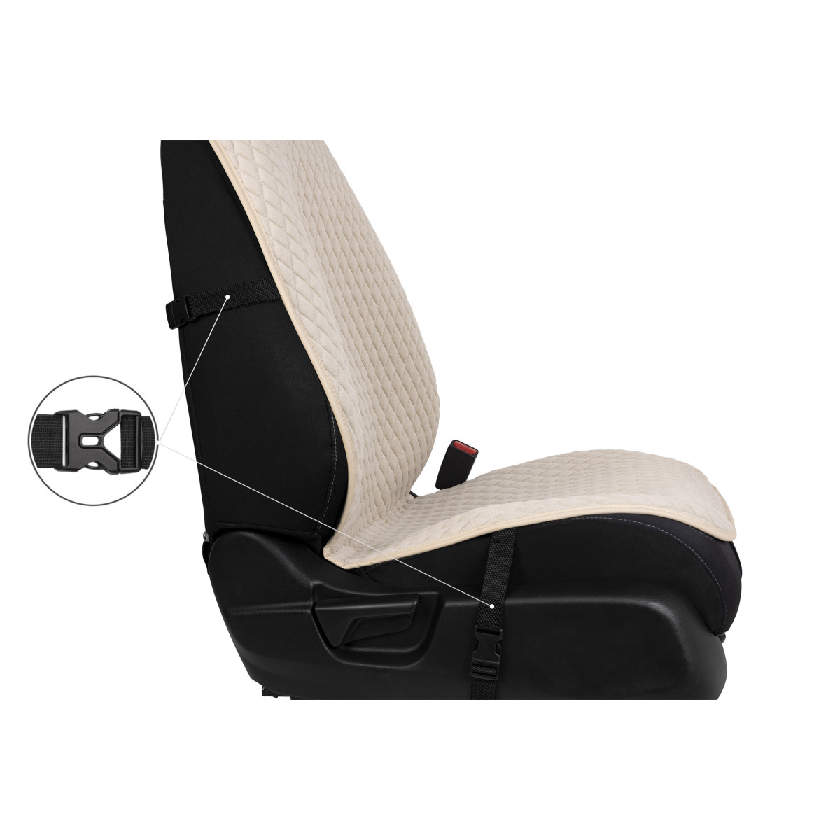 EVAtech PRO Seat Cover, 1 pcs - beige / beige edges / beige stitches