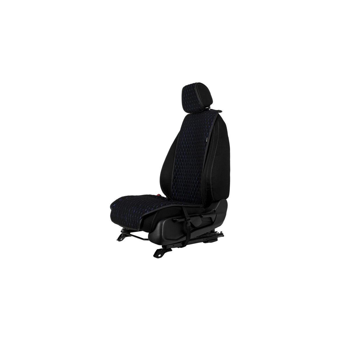 EVAtech Standard Seat Cover, 1 pcs - black / black edges / blue stitches EVAtech Standard Seat Cover, 1 pcs - black / black edges / blue stitches
