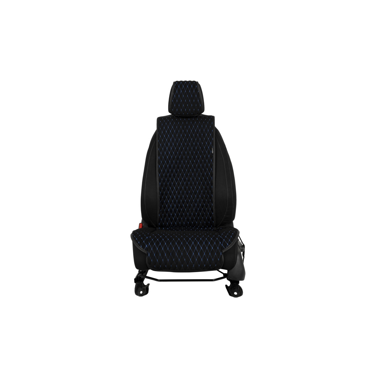 EVAtech Standard Seat Cover, 1 pcs - black / black edges / blue stitches EVAtech Standard Seat Cover, 1 pcs - black / black edges / blue stitches