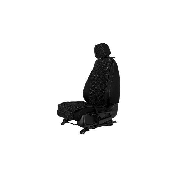 EVAtech Standard Seat Cover, 1 pcs - black / black edges / white stitches