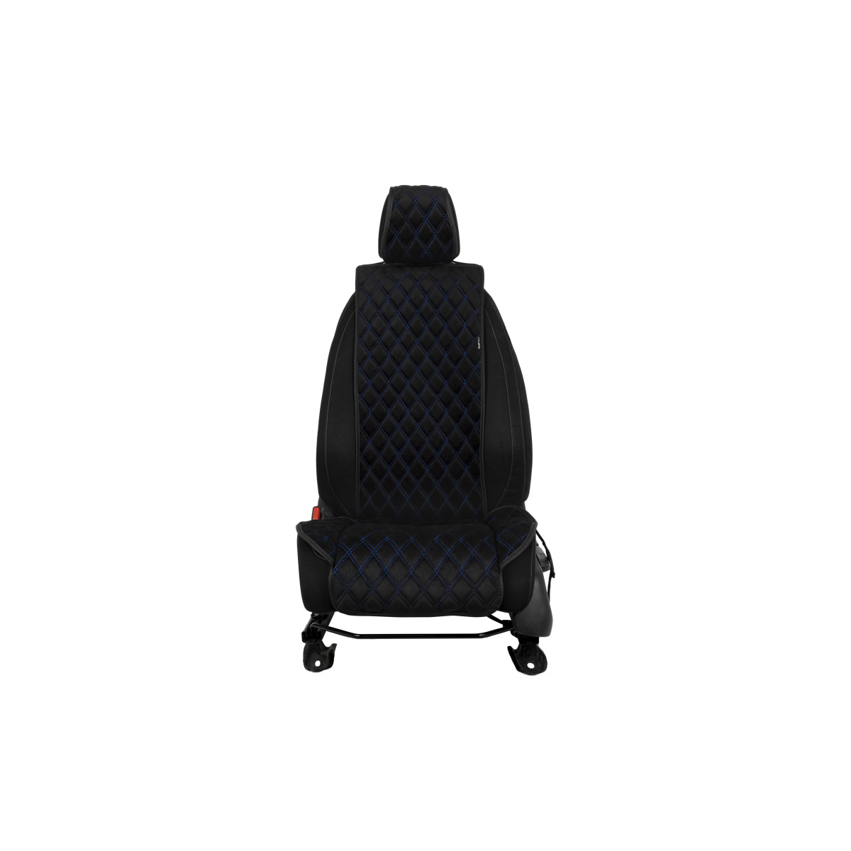 EVAtech Standard Seat Cover, 1 pcs - black / black edges / blue stitches EVAtech Standard Seat Cover, 1 pcs - black / black edges / blue stitches