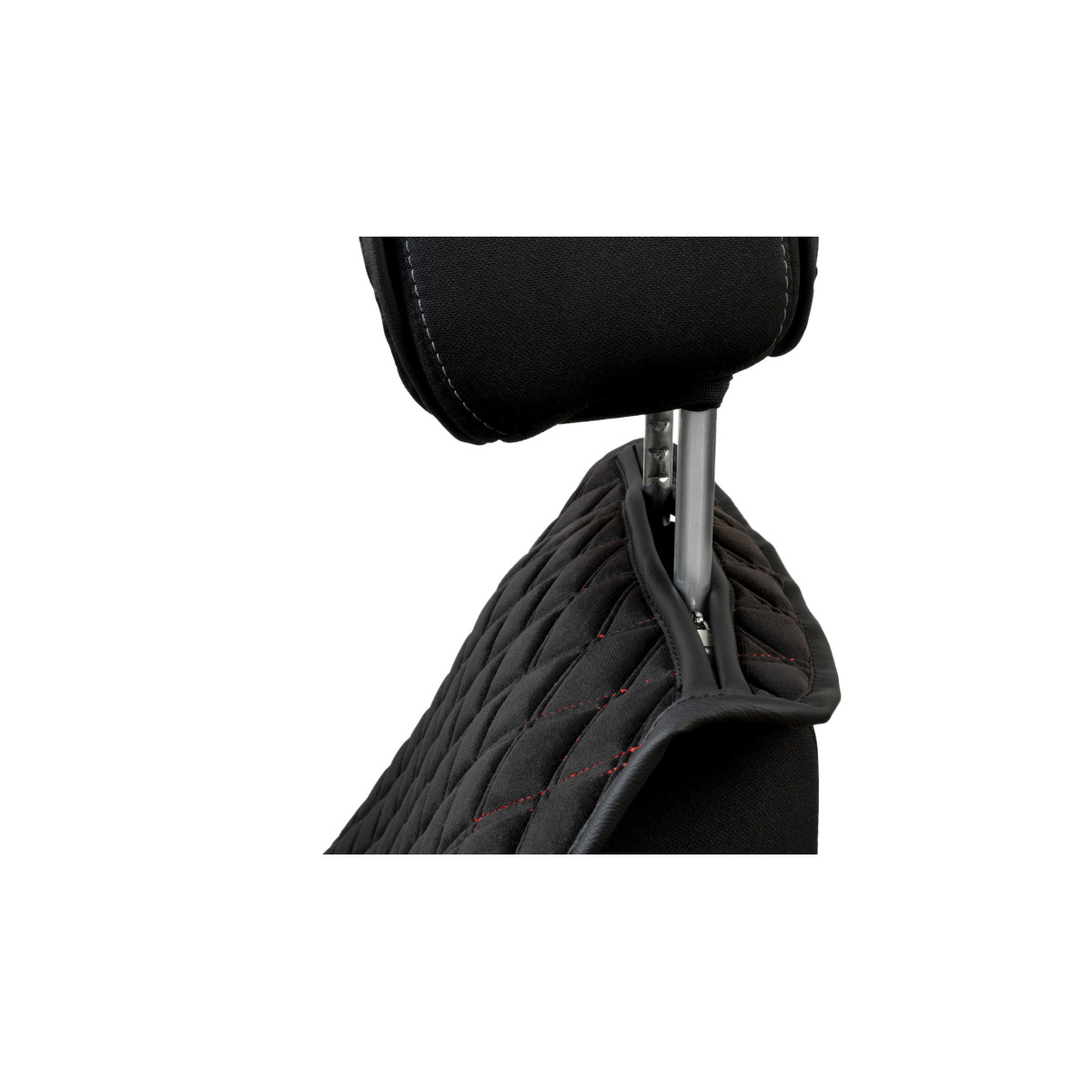 EVAtech Standard Seat Cover, 1 pcs - black / black edges / red stitches EVAtech Standard Seat Cover, 1 pcs - black / black edges / red stitches