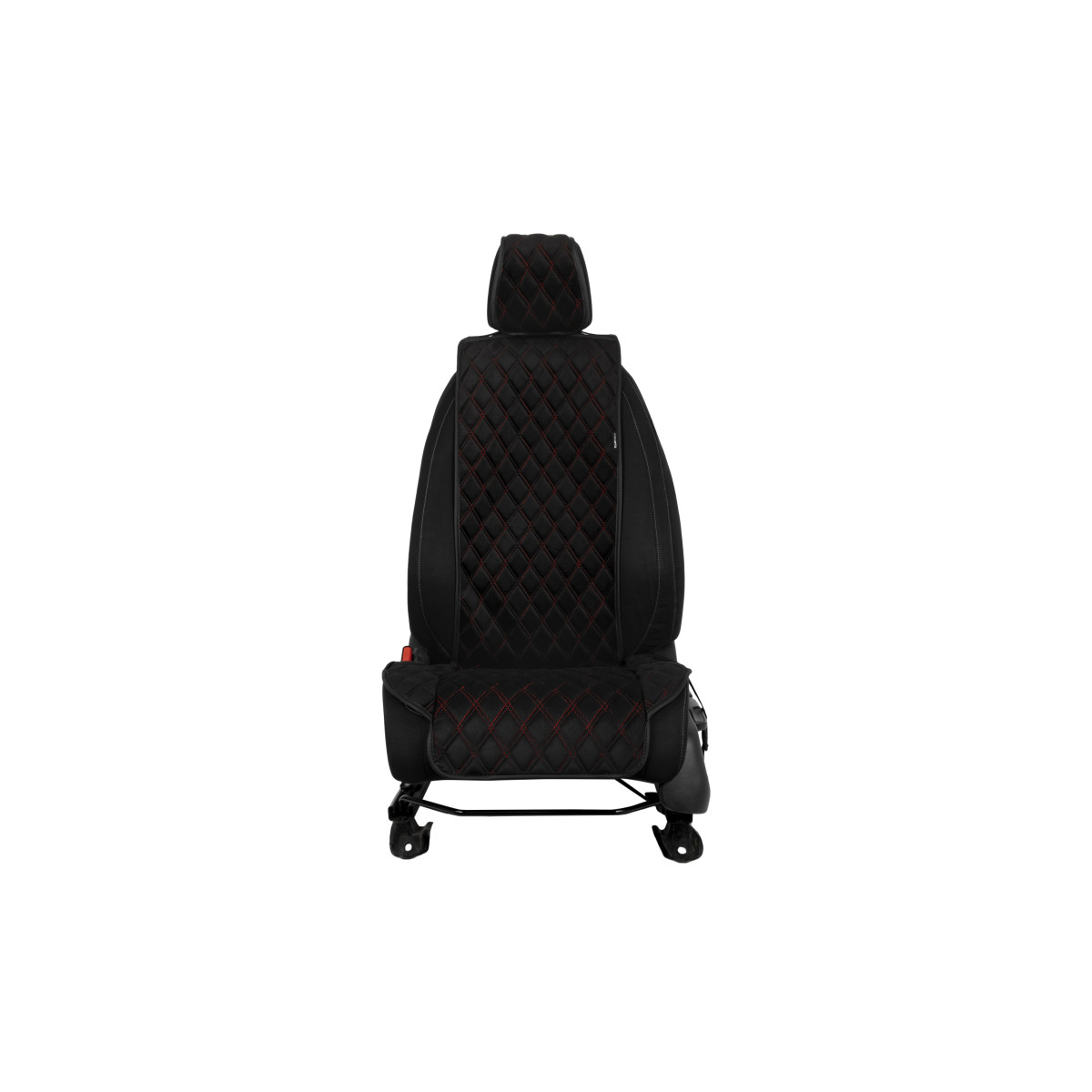 EVAtech Standard Seat Cover, 1 pcs - black / black edges / red stitches EVAtech Standard Seat Cover, 1 pcs - black / black edges / red stitches