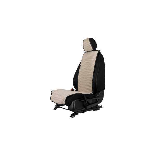 EVAtech Standard Seat Cover, 1 pcs - beige / black edges / beige stitches
