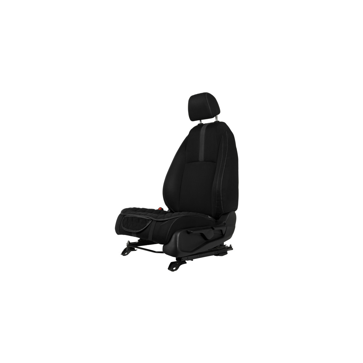 EVAtech Seat Cushion Cover, 1 pcs - black / black edges / black stitches