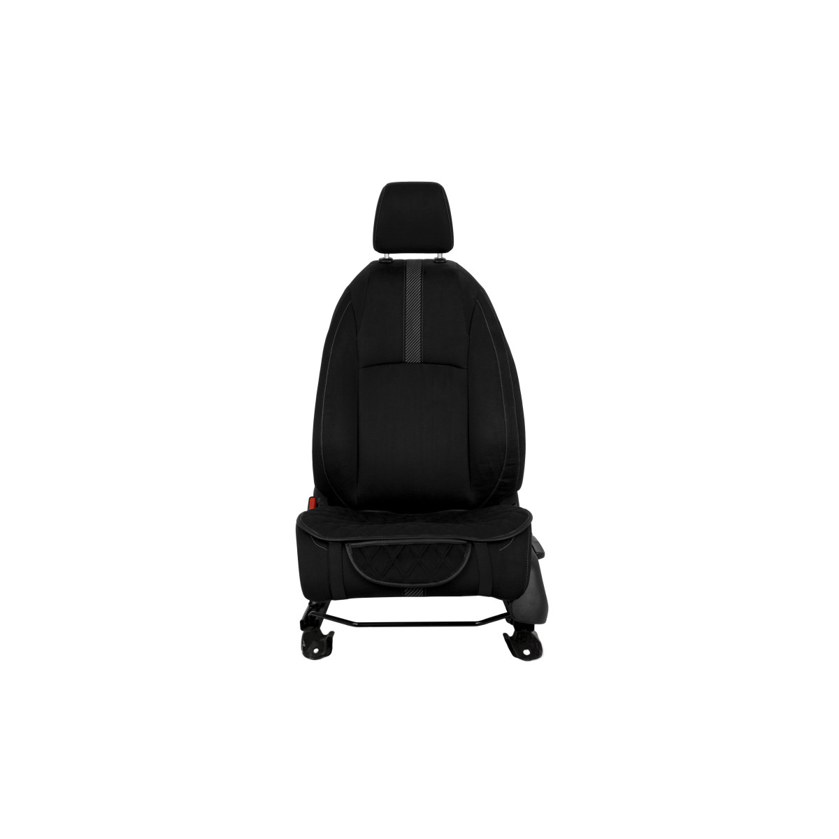 EVAtech Seat Cushion Cover, 1 pcs - black / black edges / black stitches