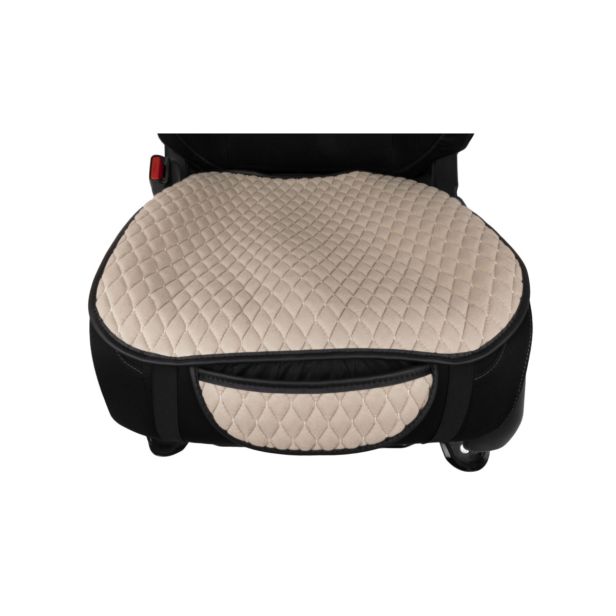 EVAtech Seat Cushion Cover, 1 pcs - beige / black edges / beige stitches