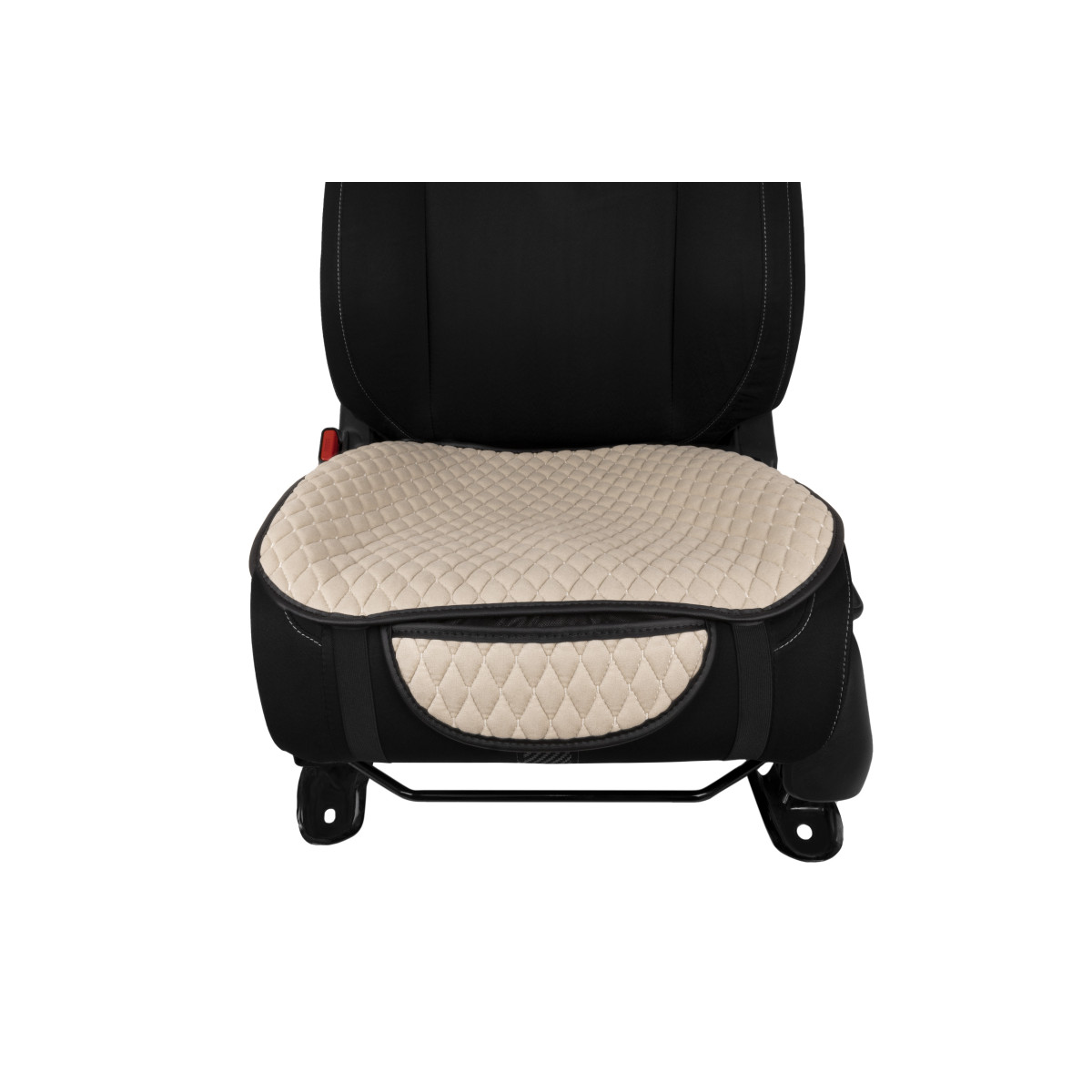 EVAtech Seat Cushion Cover, 1 pcs - beige / black edges / beige stitches