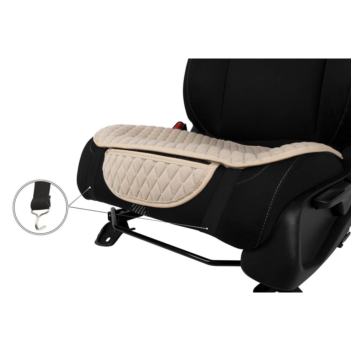 EVAtech Seat Cushion Cover, 1 pcs - beige / beige edges / beige stitches