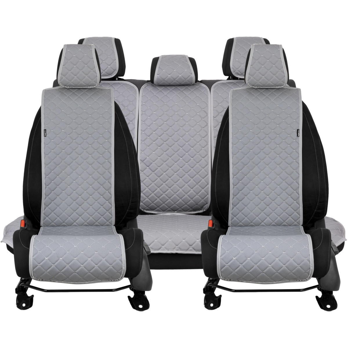 EVAtech ECO Basic Seat Covers, 3 pcs  - grey / gray edges / gray stitches