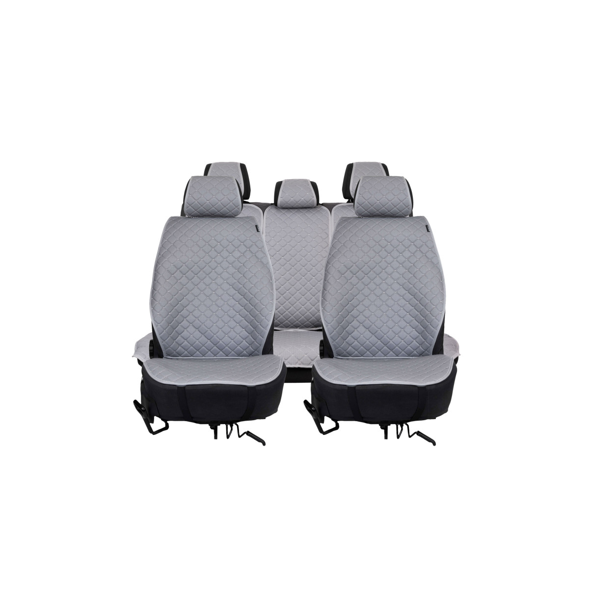 EVAtech ECO PRO Car Seat Covers, 3 pcs - grey / gray edges / gray stitches