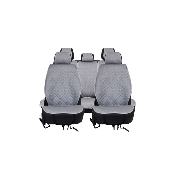 EVAtech ECO PRO Car Seat Covers, 3 pcs - grey / gray edges / gray stitches