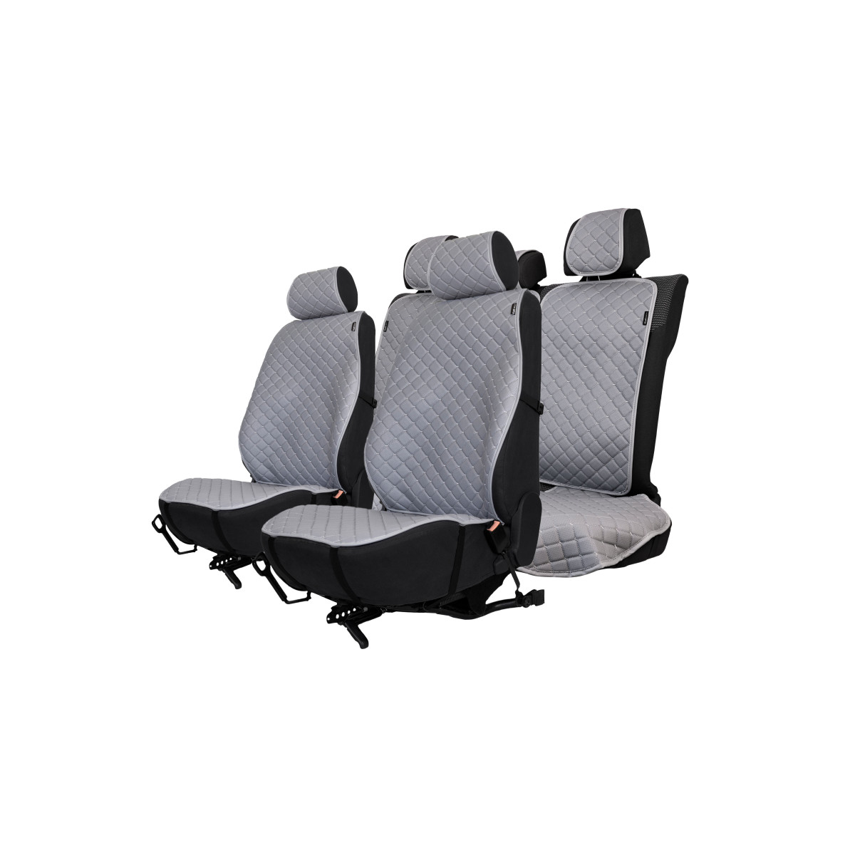 EVAtech ECO PRO Car Seat Covers, 3 pcs - grey / gray edges / gray stitches