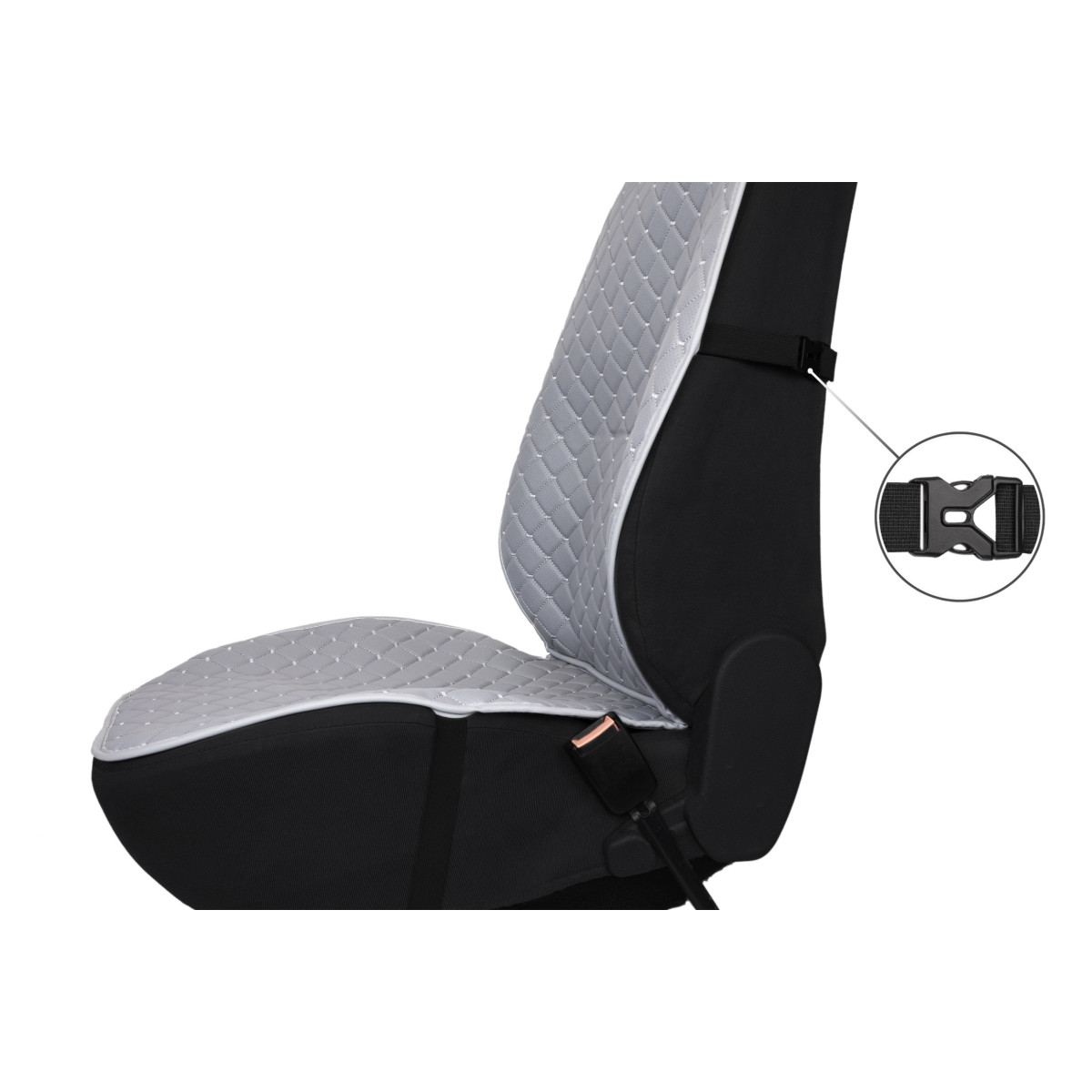 EVAtech ECO PRO Car Seat Covers, 3 pcs - grey / gray edges / gray stitches